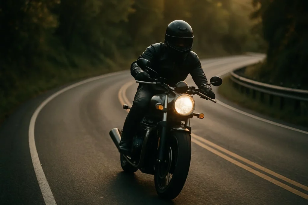 Motorcycle stopping distances and crash liability