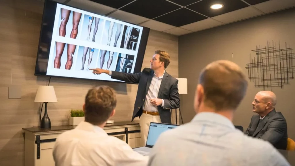 April 1, 2026 | Winning Personal Injury Trial Exhibits Business presentation in a conference room.