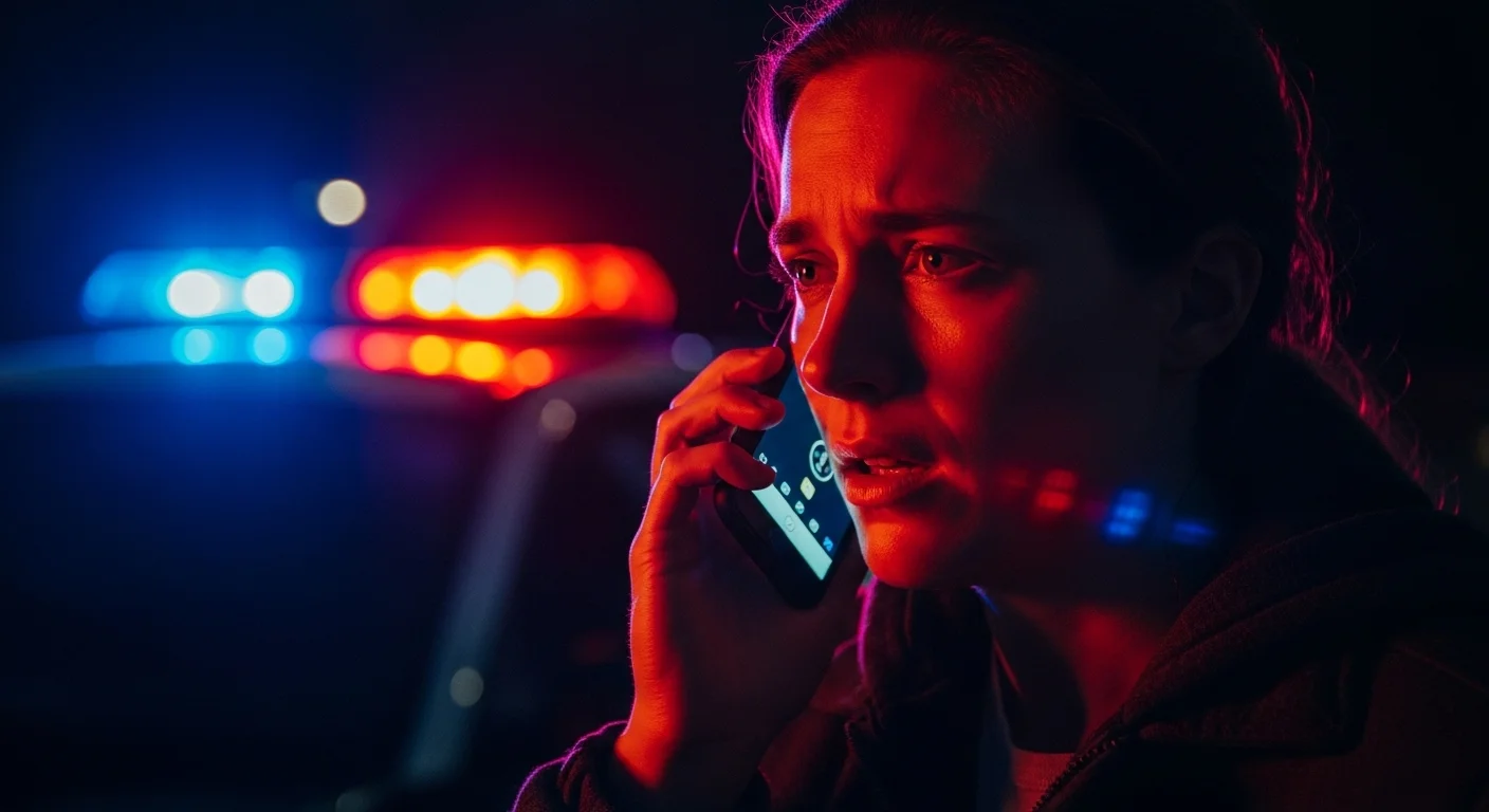 Car accident scene showing sideswipe collision damage