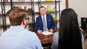 March 28, 2026 | How Personal Injury Victims Find a Lawyer in 2026 Meeting in a modern office setting.