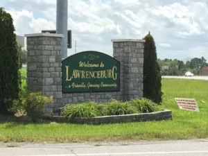 Welcome to lawrenceburg kentucky city sign