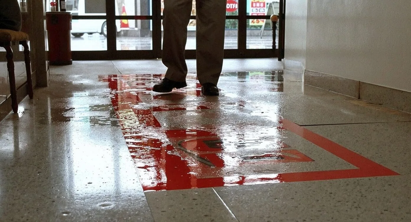 Hazardous wet floor condition on kentucky commercial property