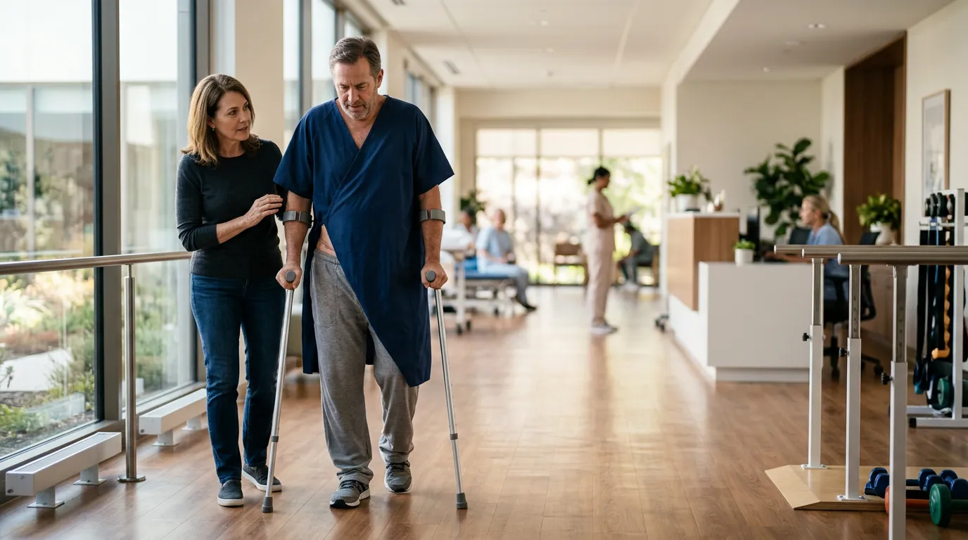 Person recovering from car accident injuries in kentucky