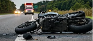 Motorcycle-accident-debris sam aguiar injury lawyers