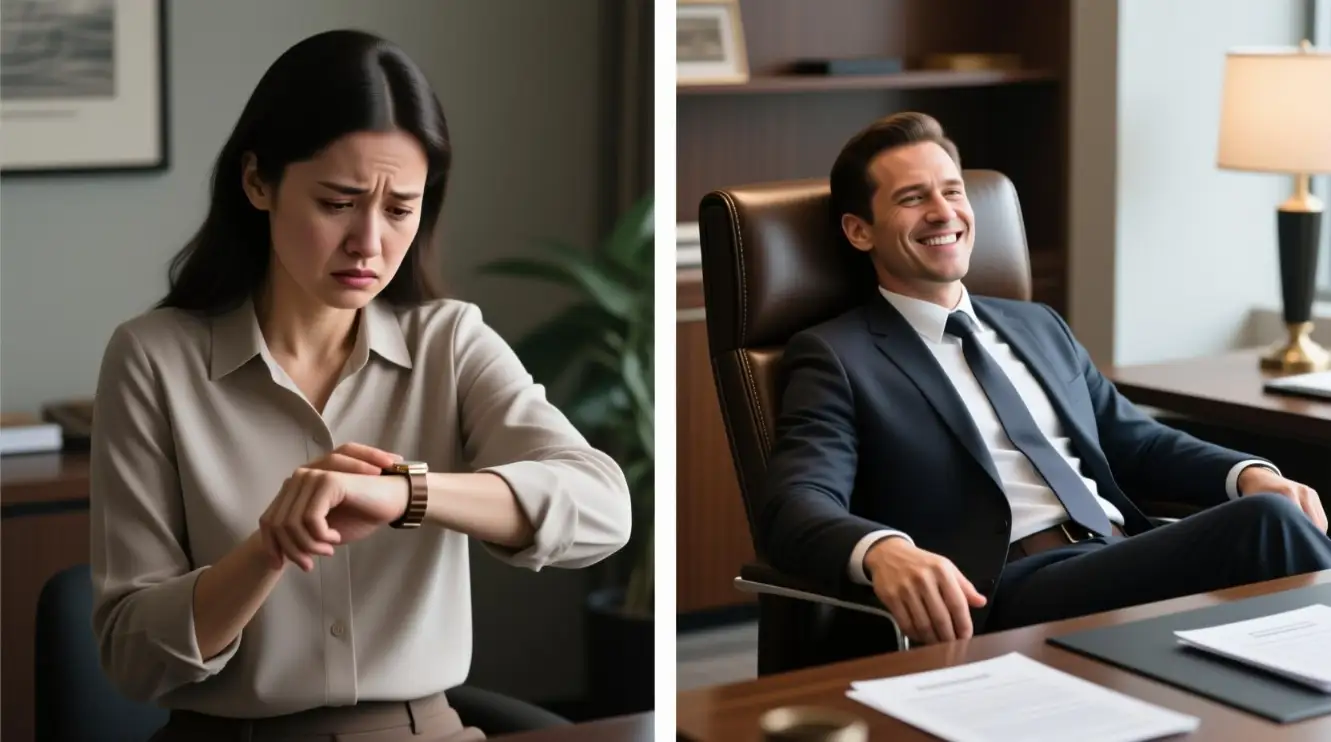 Two professionals in an office setting.