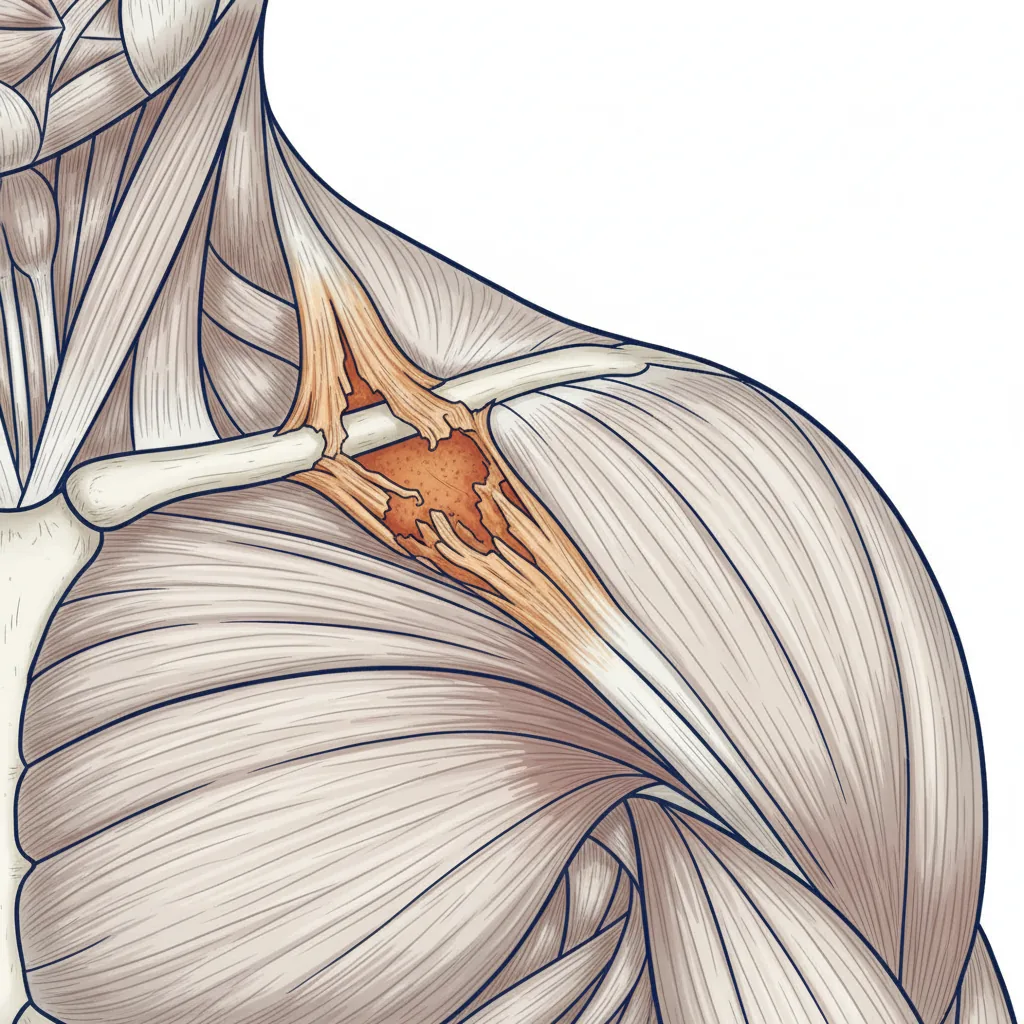 Illustration of rotator cuff tendon anatomy