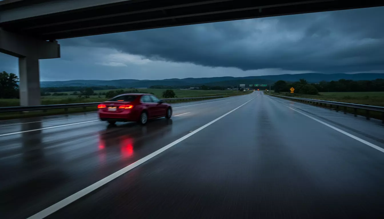 Kentucky interstate speeding car accident at dusk