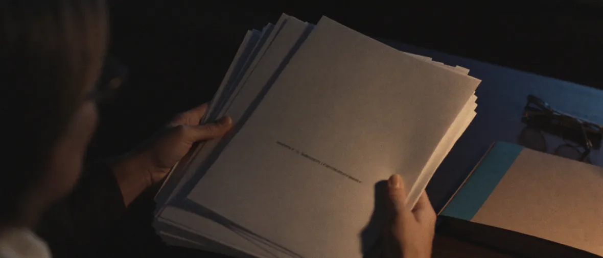 A care record open for review on a table