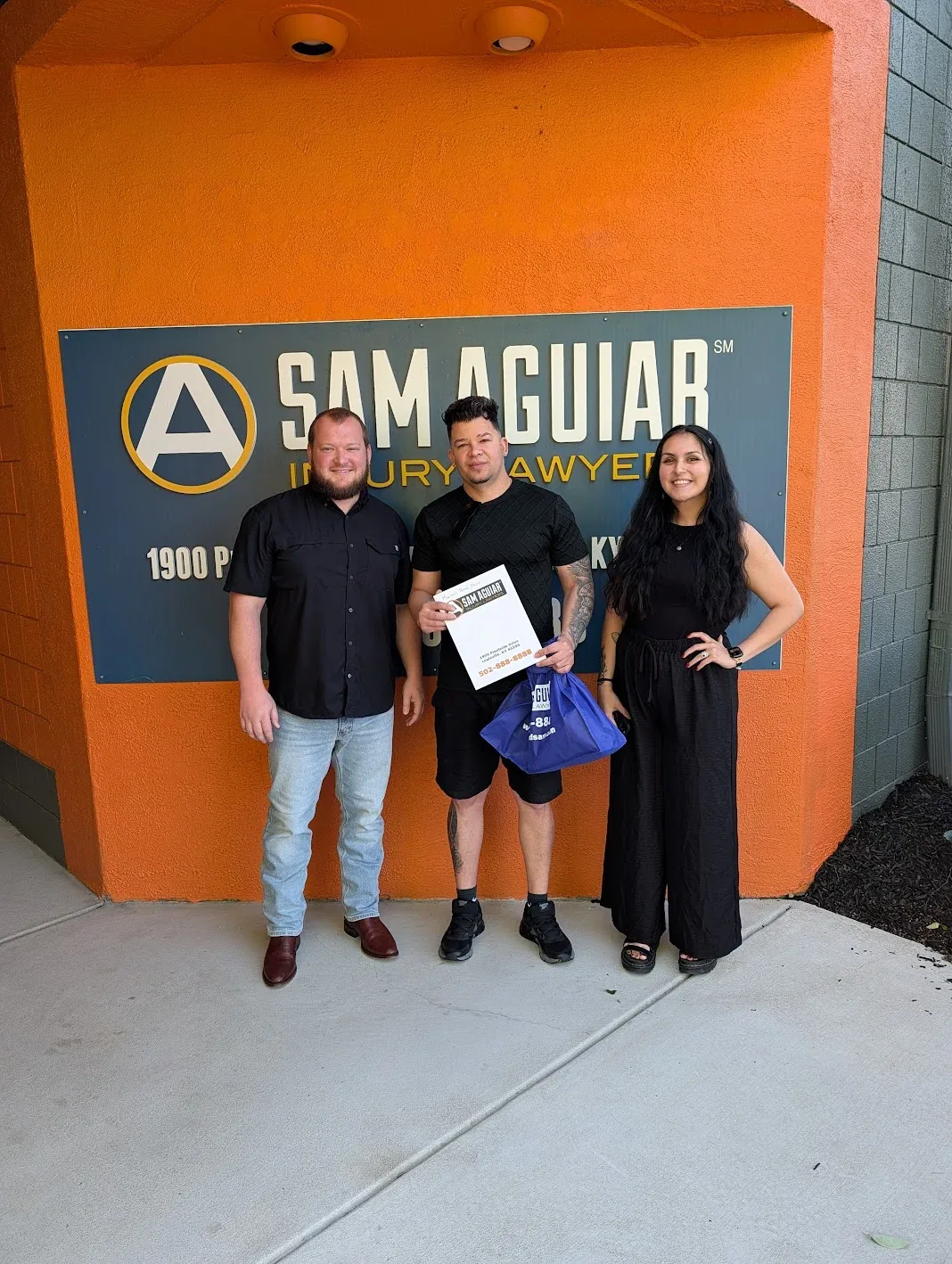 Sam aguiar injury lawyers client