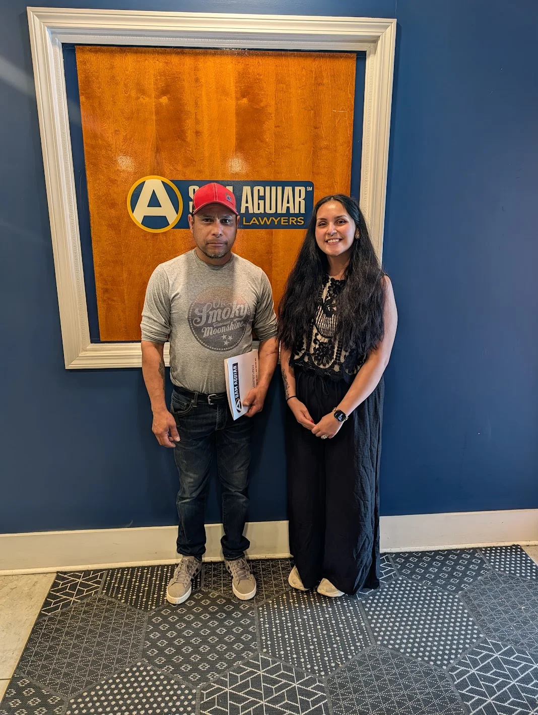 Sam aguiar injury lawyers client