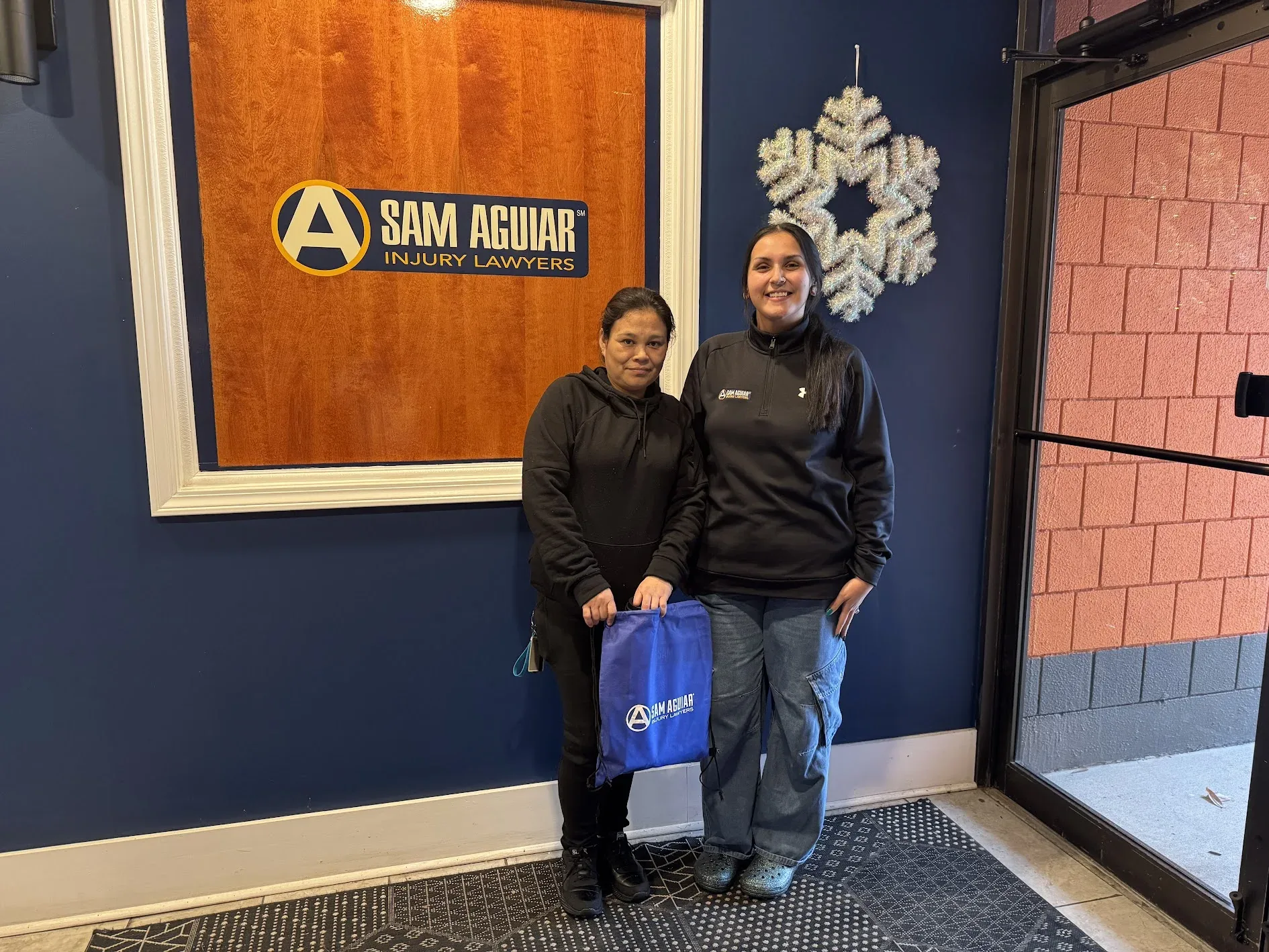 Sam aguiar injury lawyers client
