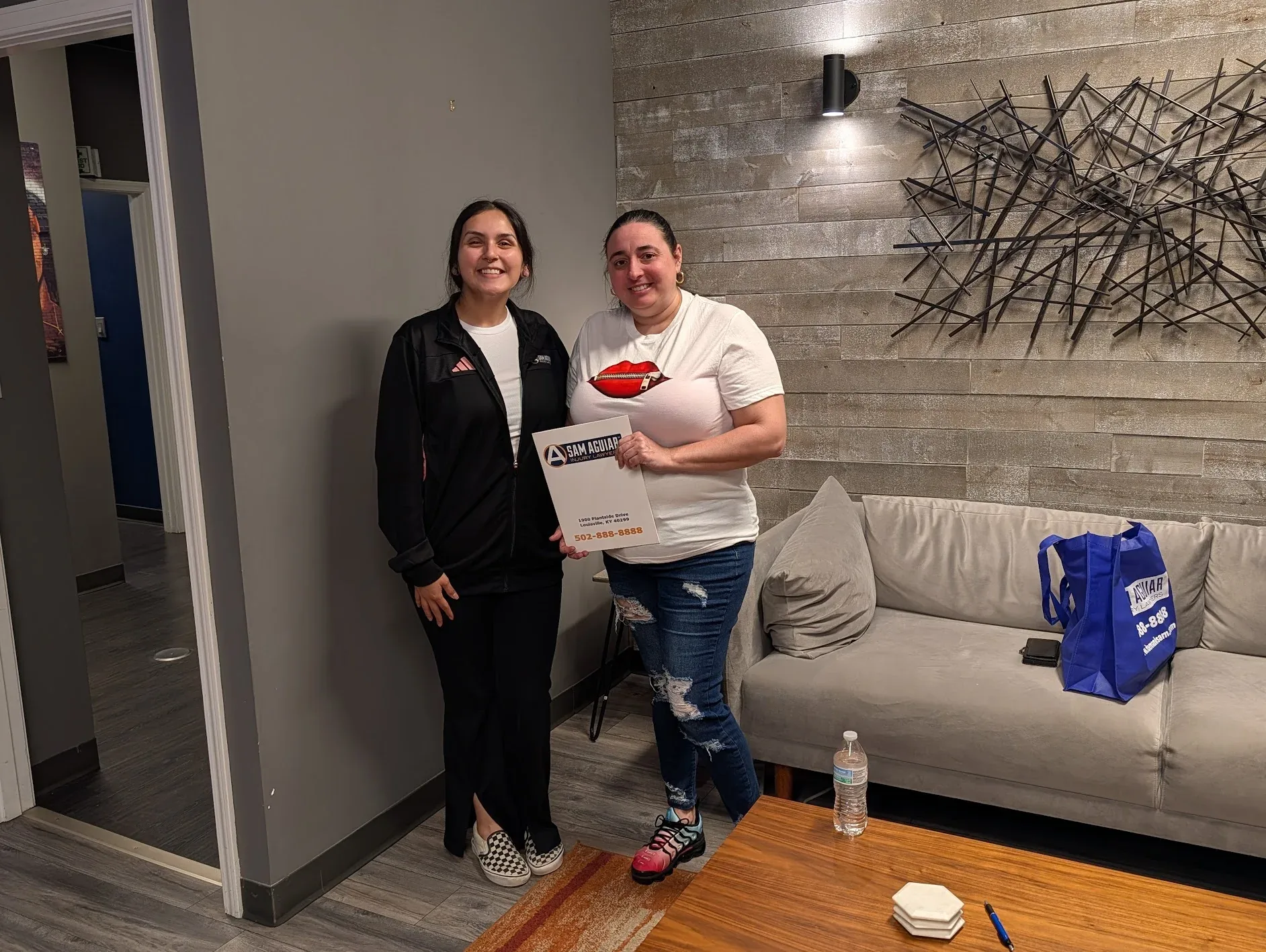 Sam aguiar injury lawyers client