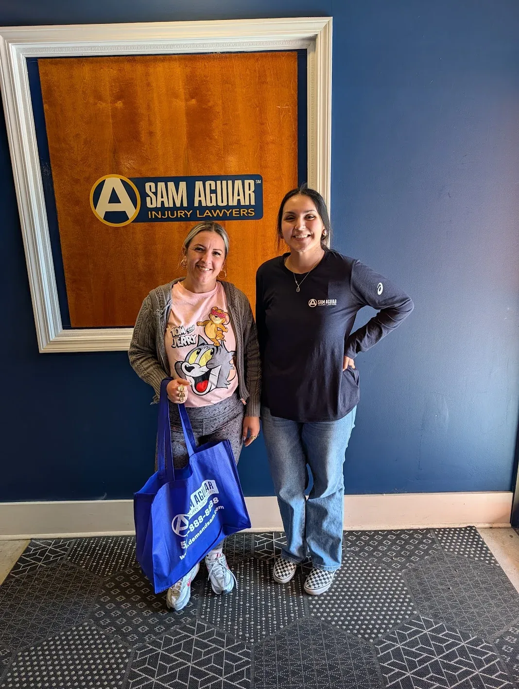 Sam aguiar injury lawyers client