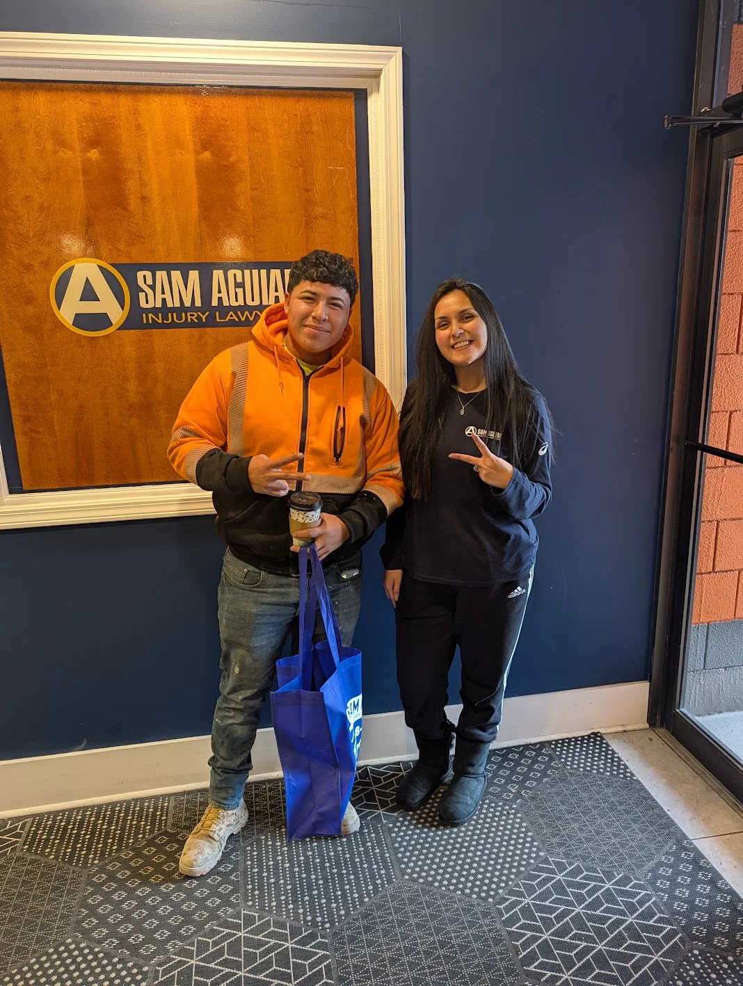 Sam aguiar injury lawyers client