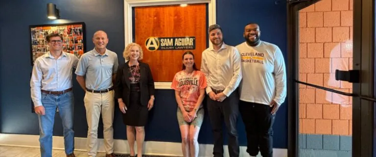 Sam aguiar injury lawyers presents $150,000 scholarship donation to the university of louisville brandeis school of law