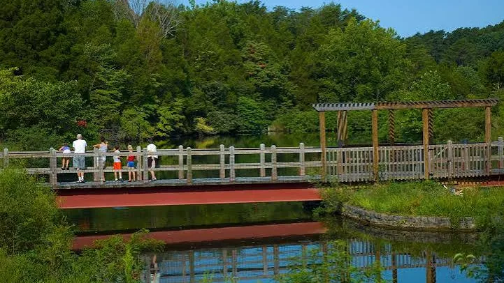 Nelson county park footbridge in kentucky