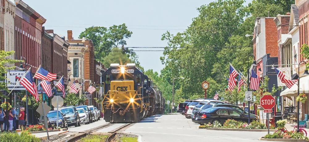 Oldham county main street in la grange, kentucky