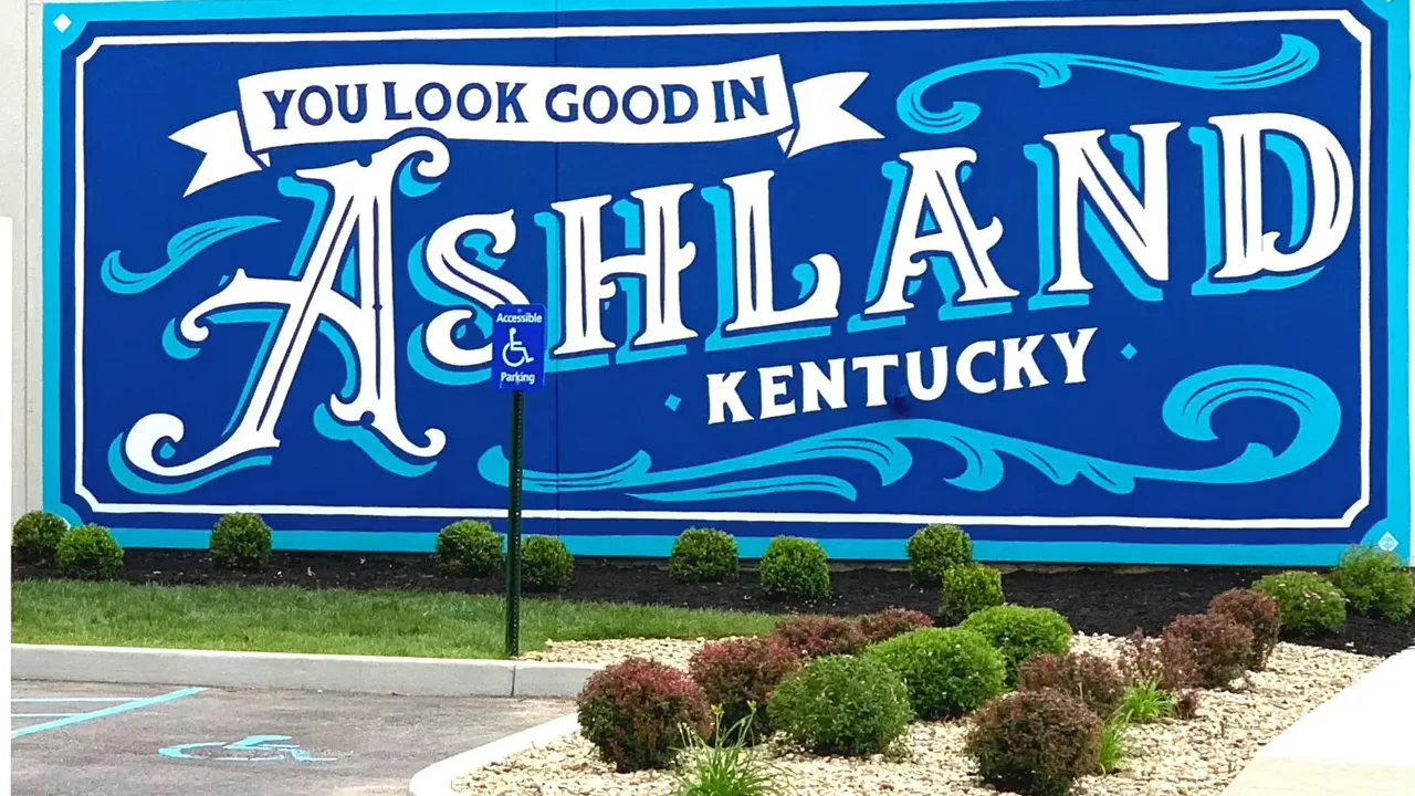 Welcome to Ashland, Kentucky city sign along the highway