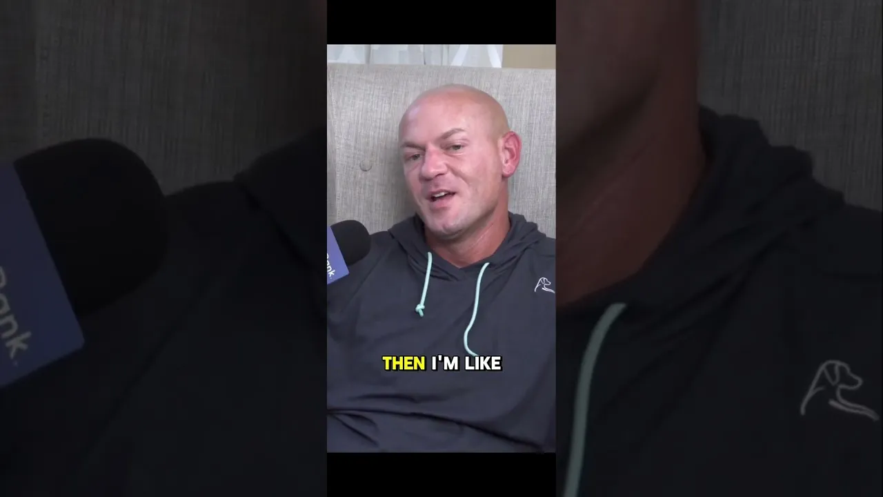 Sam Aguiar in a gray pullover speaking to camera in a vertical video with the caption Then I’m like