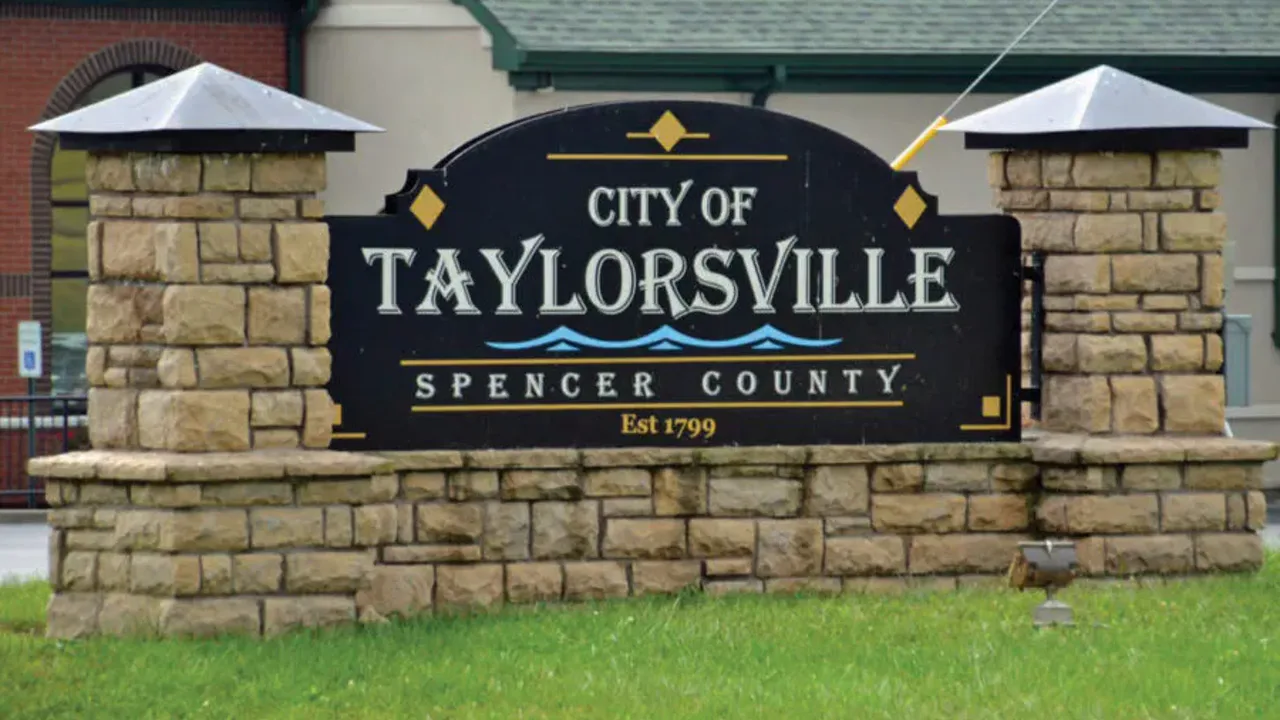 Welcome to Taylorsville Kentucky city sign