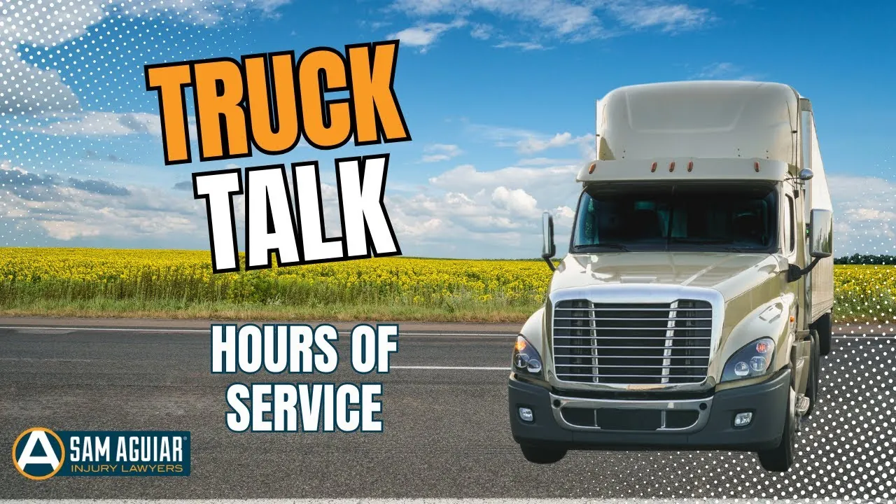 Truck Talk title card reading Hours of Service beside a white semi-truck cab